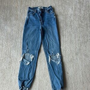 Abercrombie & Fitch Blue Boyfriend Jeans Distressed Relaxed Fit
